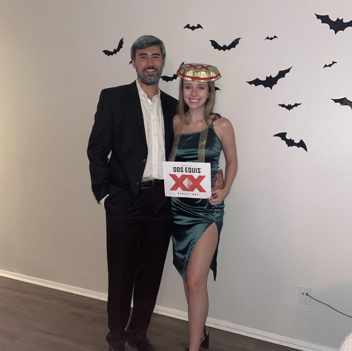 Halloween as "the most interesting man in the world" and a bottle of XX