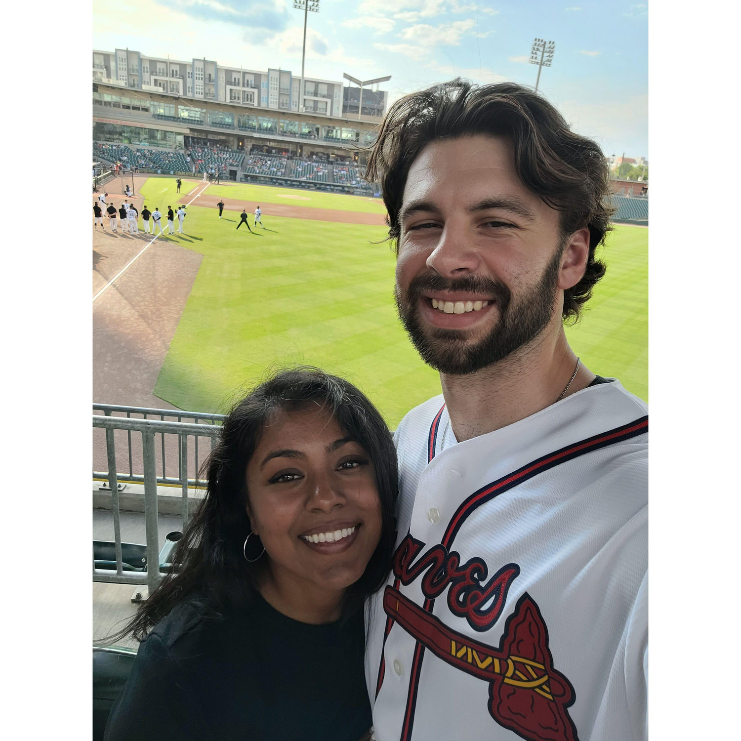 Our first baseball game - go Knights!