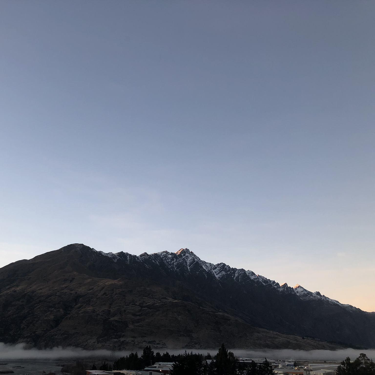 Aotearoa (New Zealand) - Summer 2019. This was the view from our Airbnb in Queenstown on the South Island the first night we were there.