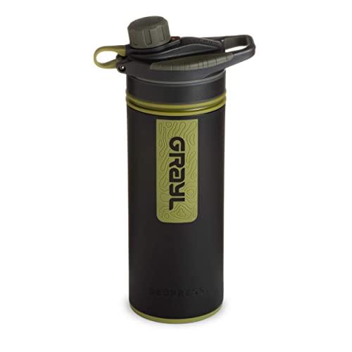 GRAYL Geopress 24 oz Water Purifier for Global Travel, Backpacking, Hiking, and Survival (Camo Black)