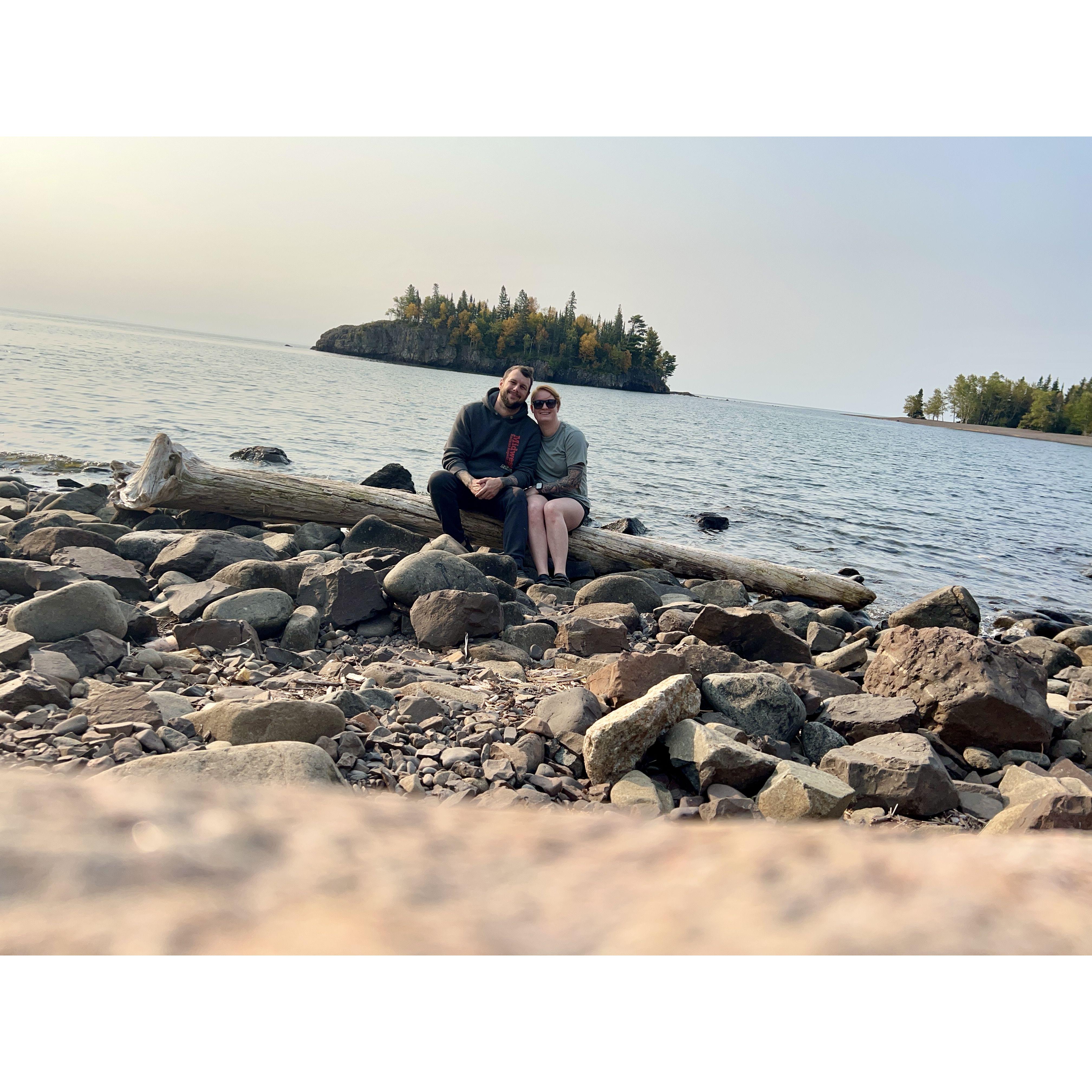 Passing through Duluth and took a picture on Lake Superior