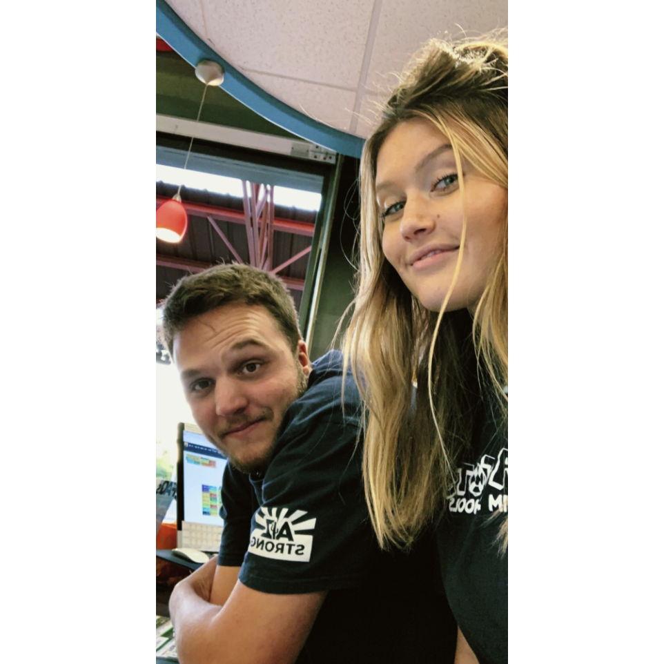 When Spencer and I worked together - the least productive shifts Aqua-Tots has ever seen...