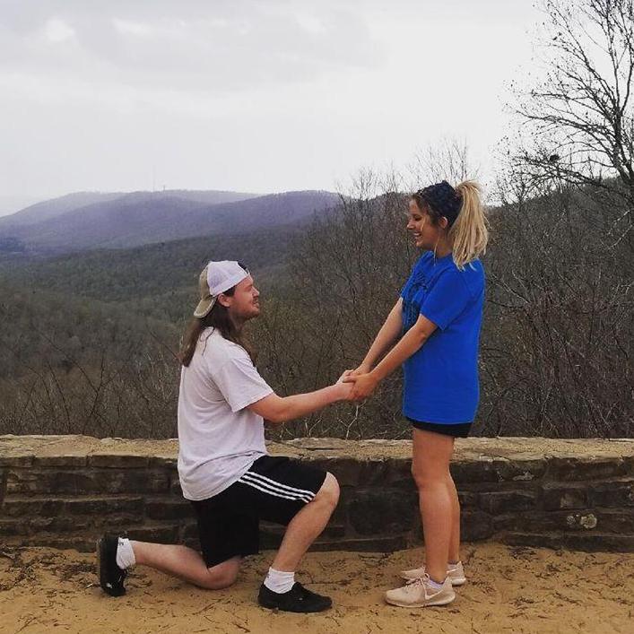 When Jake proposed, at Monte Sano State Park!