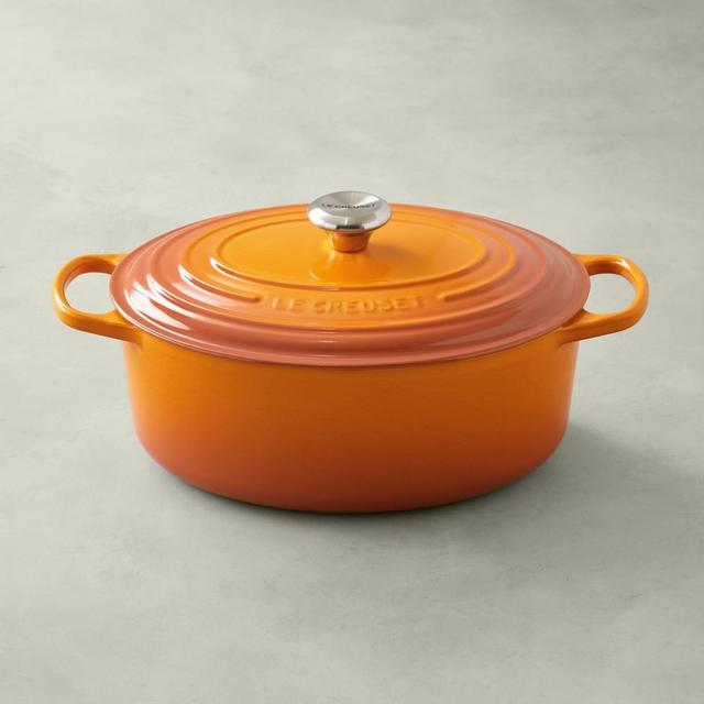 Le Creuset Signature Cast-Iron Oval Dutch Oven, 6 3/4-Qt., Persimmon