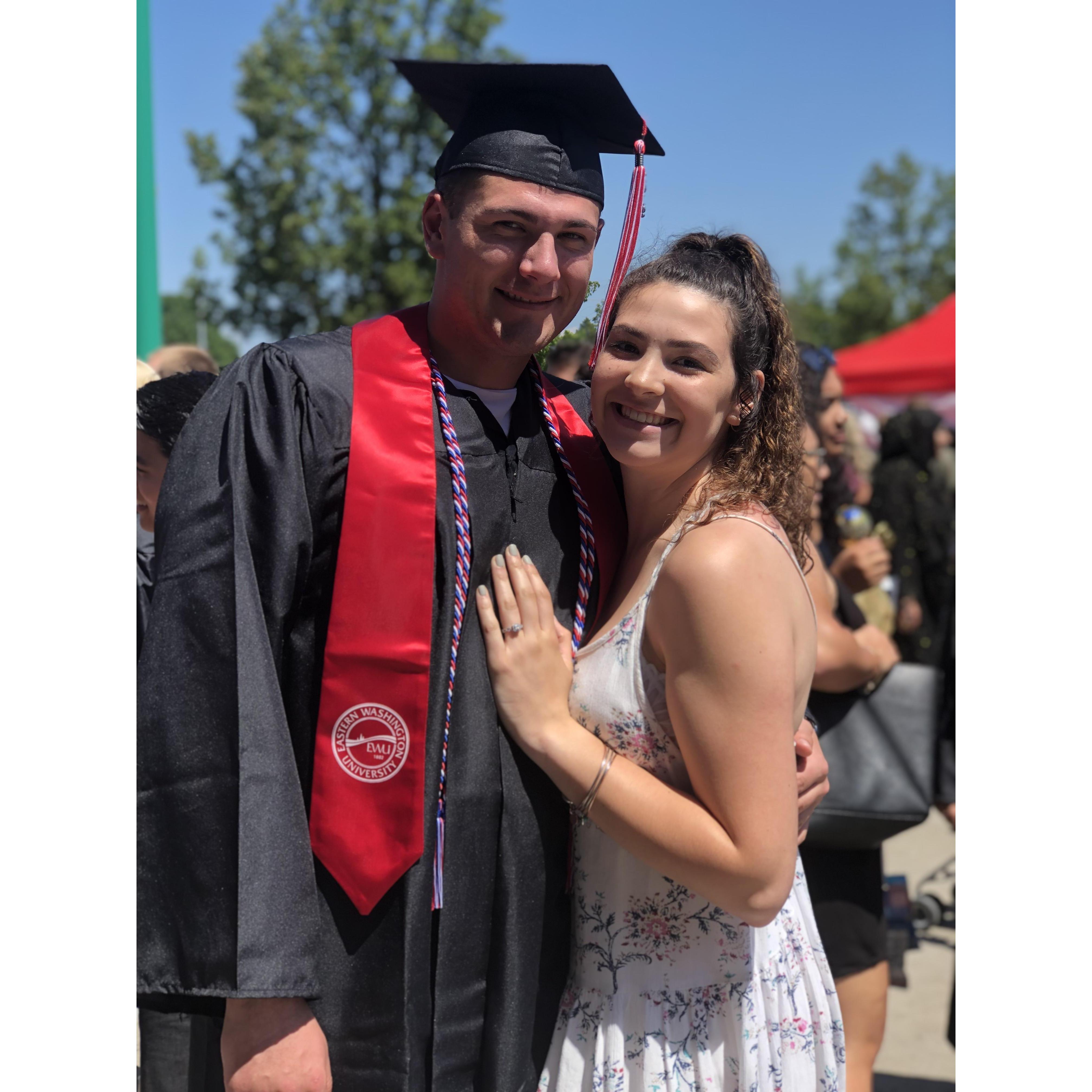 John graduated from EWU June 15, 2019