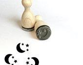 Mini Stamp Moon and Stars