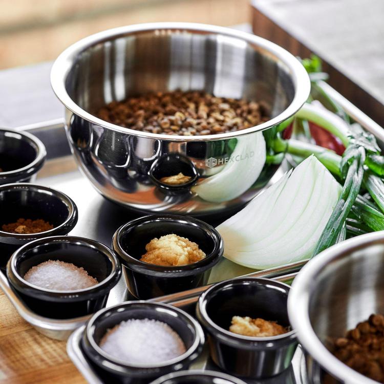 HexClad Hybrid Cookware, Stainless Steel 3-Piece Mixing Bowl Set