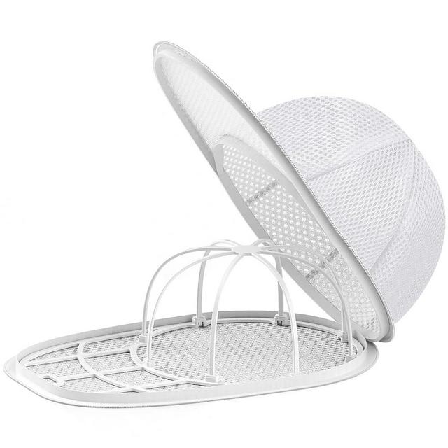 Haiou Hat Washer Cage Baseball Cap Washing Cage Hat Washer for Washing Machine - Keep Your Caps in Shape While Washing and Drying - Ideal for Adults and Kids Ball caps, White