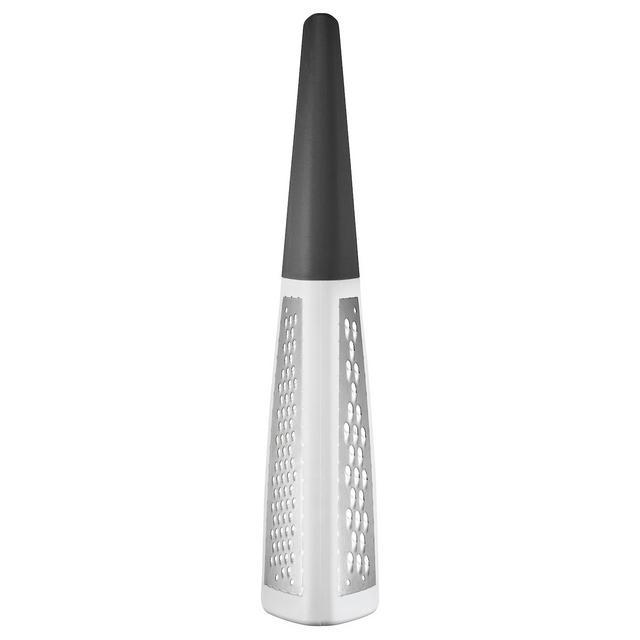Grater with handle, stainless steel/dark gray