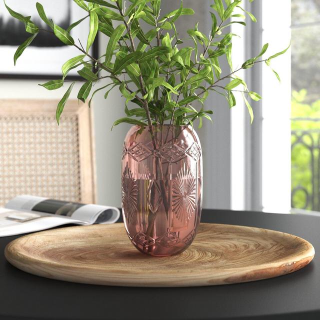 Burasinsanga Round Etched Glass Table Vase