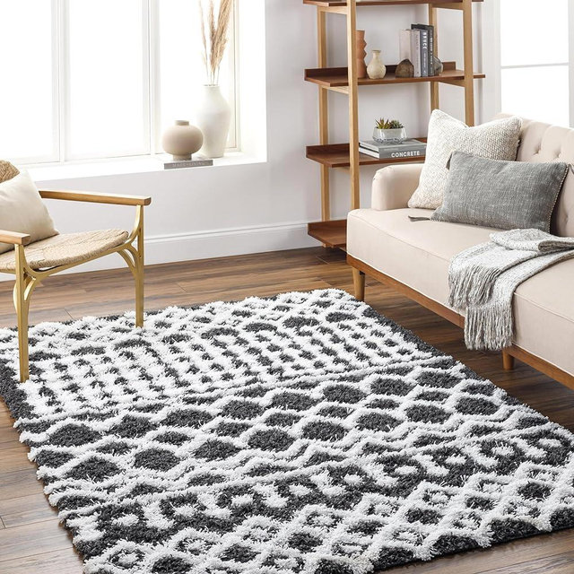 Artistic Weavers Hapsburg Moroccan Shag Area Rug, 5'3" x 7'3", Black