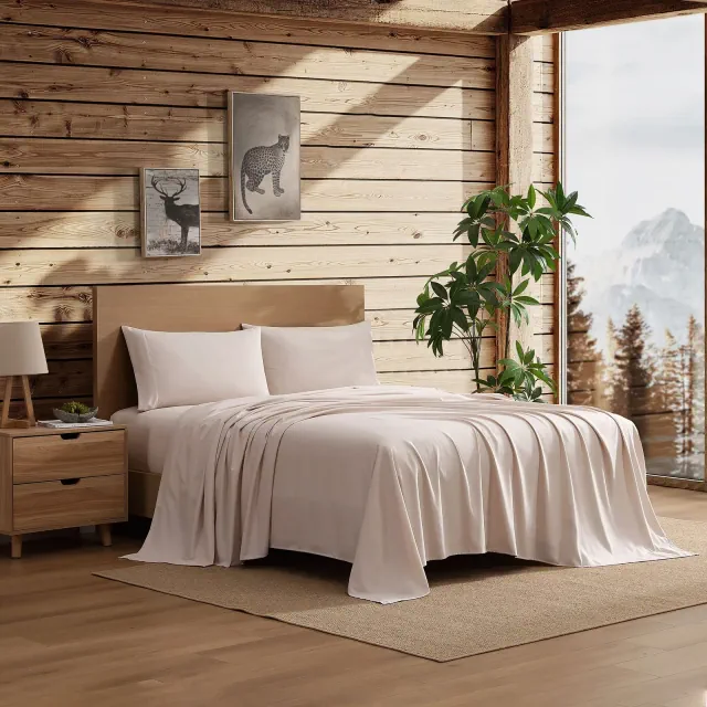 Coleman® 4 Piece Solid Sheet Set - Queen, Beige