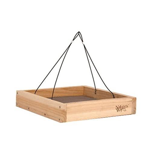 Nature's Way Bird Products CWF3 Cedar Platform Tray Bird Feeder, Beige