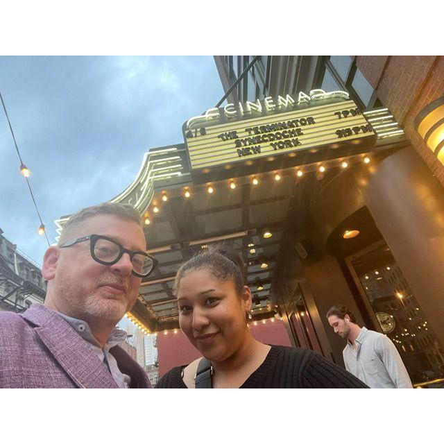 Enjoying the NYC cinema scene by bonding over a favorite film.