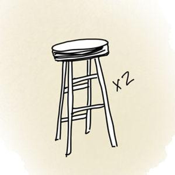 Counter top stools: Join us in dangling our feet during dinner.