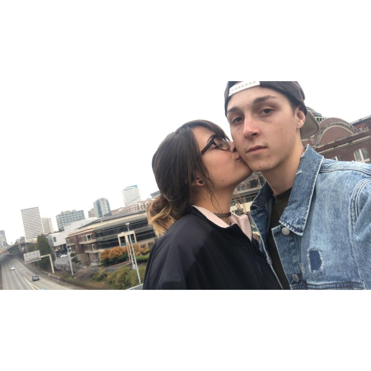 The first trip I took out to WA! Taken on glass art museum bridge in Tacoma, WA
(Yes.. B needs to learn how to smile for photos - you’ll see the progression of me teaching him 😏)