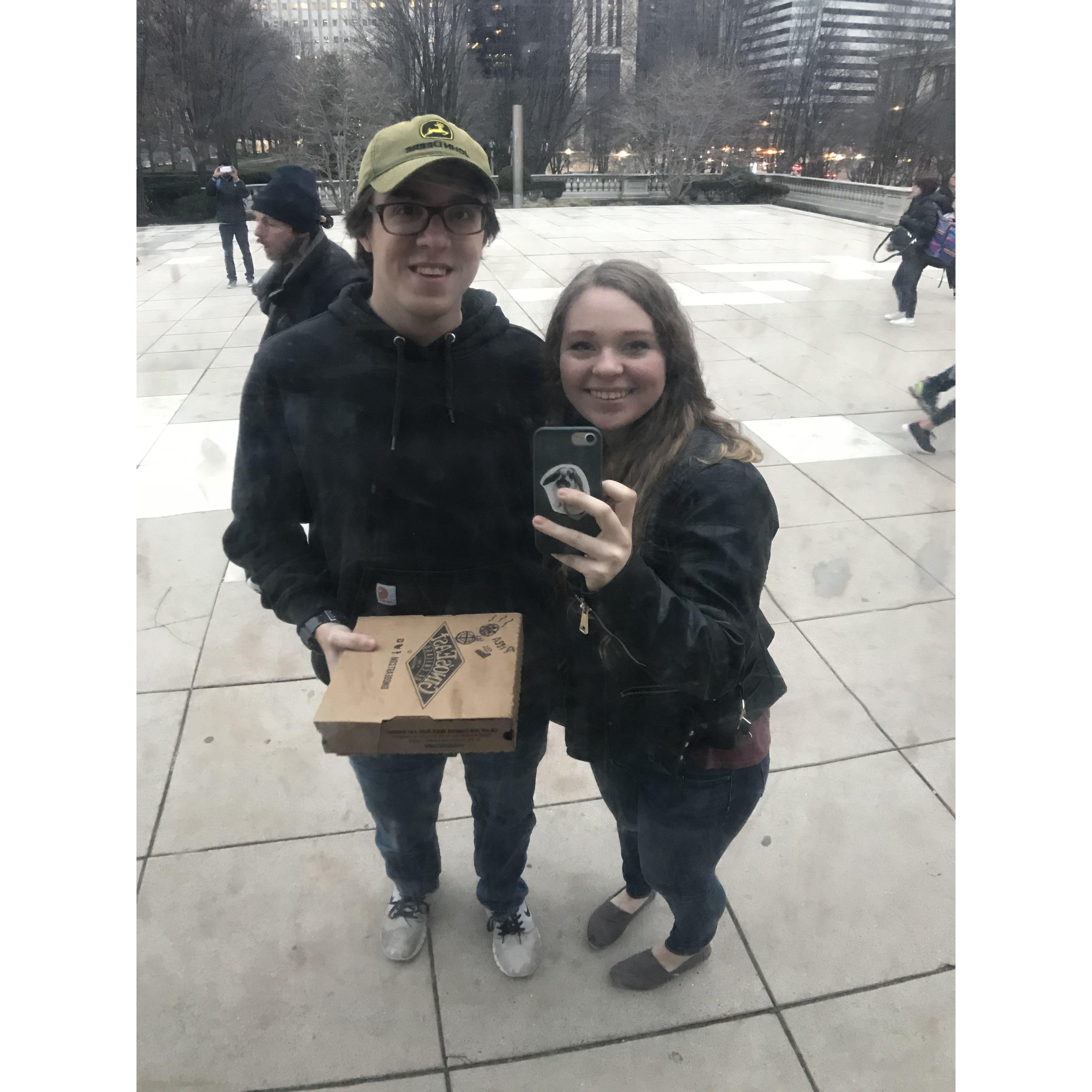 First day trip. We went to Chicago