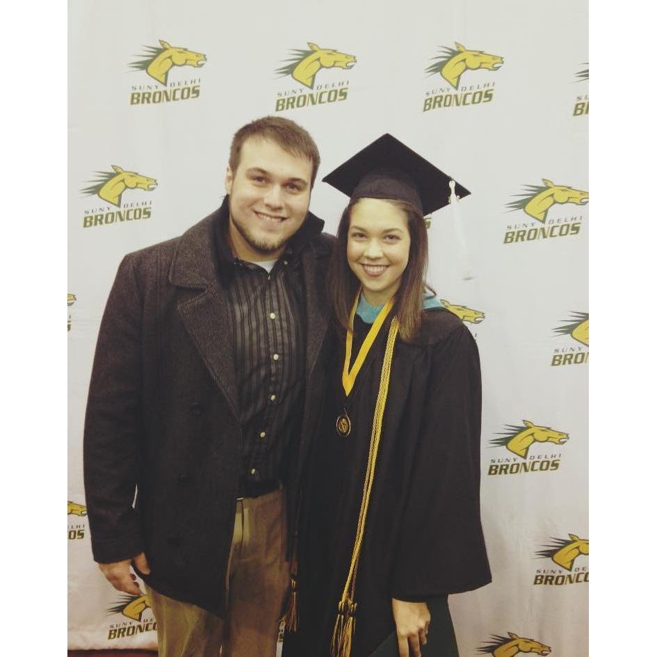 Nolan surprised me by attending my SUNY Delhi graduation back in December, 2015! I received my Bachelor's Degree in Hospitality Management.