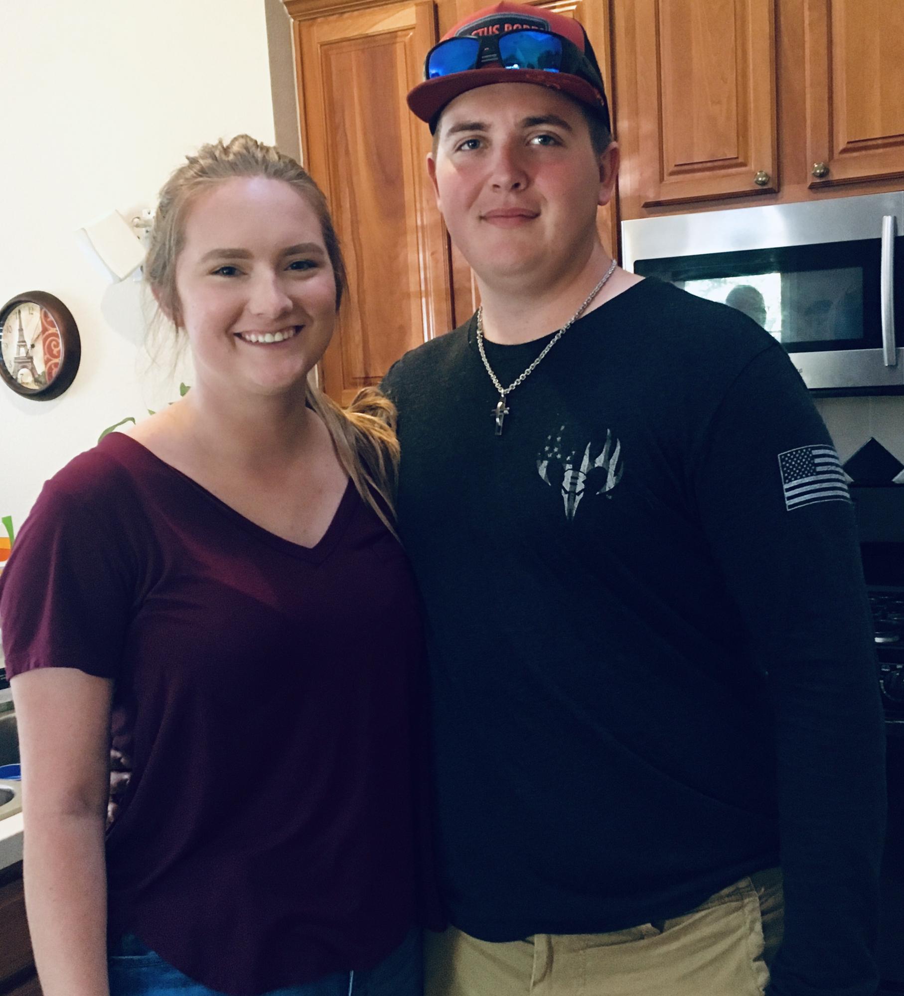 This is the first picture ever taken of us. It was the first time he came home to meet my family. As well as the same day he told me he loved me for the first time!