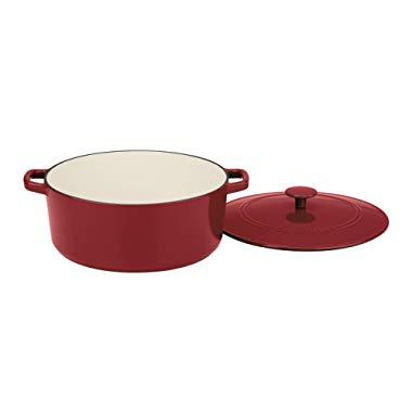 Cuisinart CI670-30CR Chef's Classic Enameled Cast Iron 7-Quart Round Covered Casserole, Cardinal Red