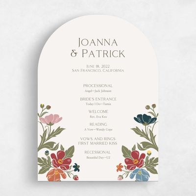Red Arch Wedding Program - Glenarden