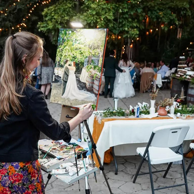 Live Painting at Our Wedding