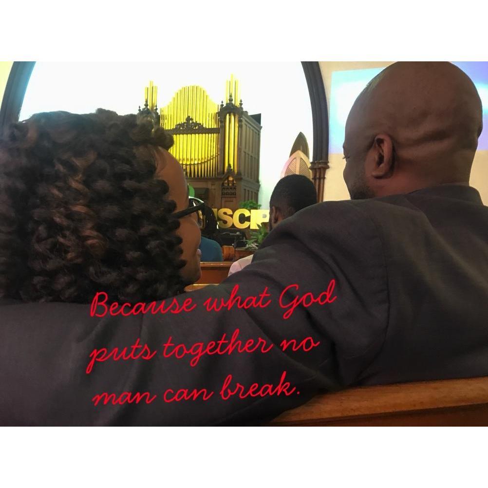 Our little Sis snapped this pic of us during church service and wrote the accompanied caption. We couldn't agree with her more :)