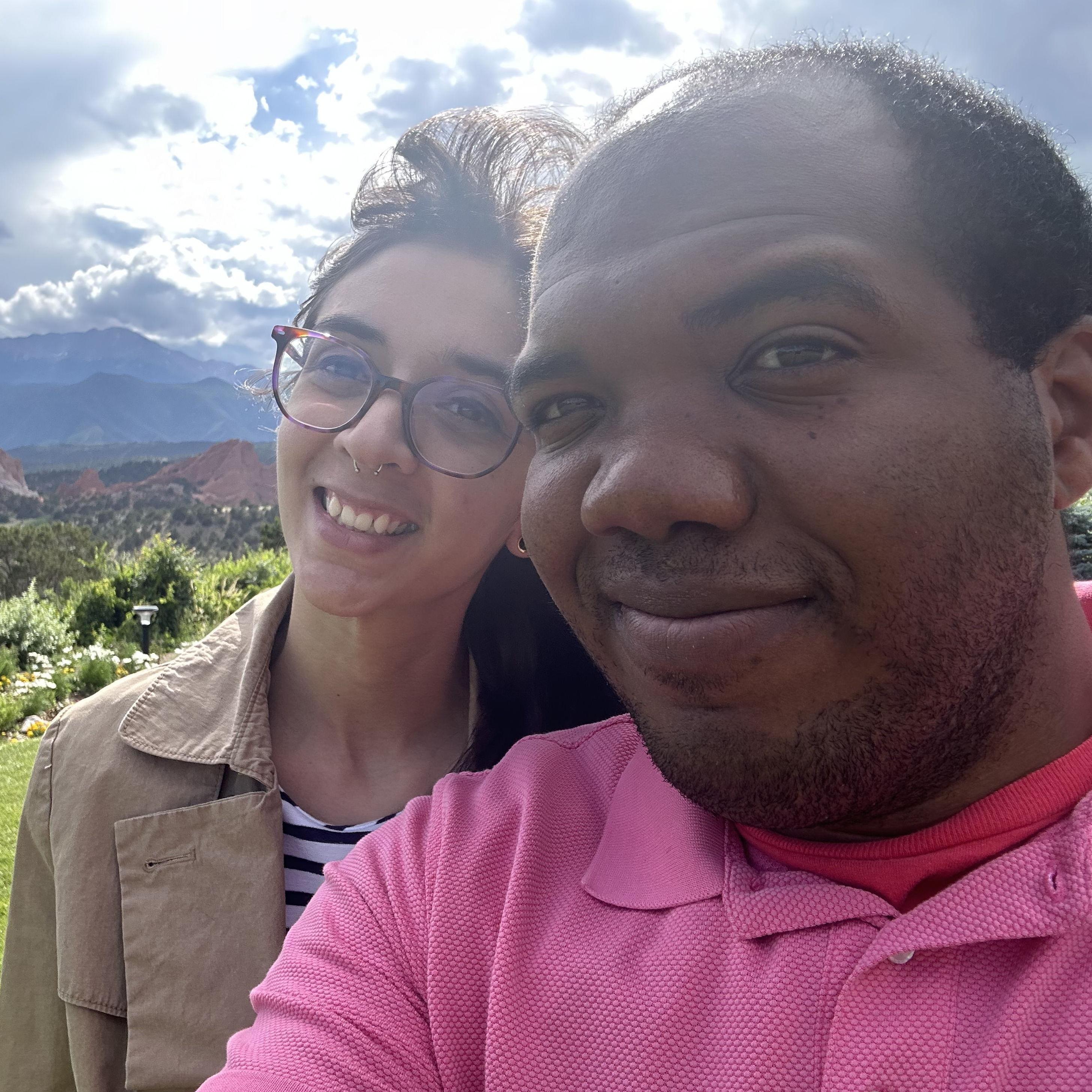 This photo was taken at our lunch on our first anniversary.