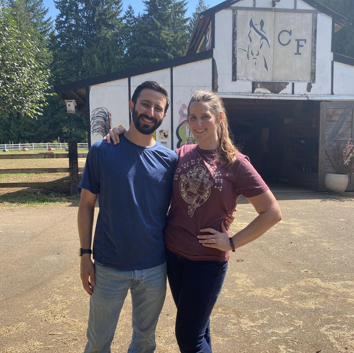 Back at the barn after gettting freshly engaged!!!