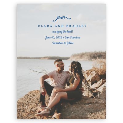Cobalt, Blue Wedding Digital Save the Date - Camarine Photo