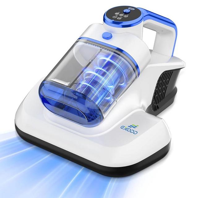 Bed Vacuum Cleaner -Cordless Mattress Vacuum Cleaner with 253.7nm UV-C Light & 16 Kpa Strong Suction.HEPA Filter,Widened Suction Port, Low Noise,Suitable for Dust, Pet Hair, Etc