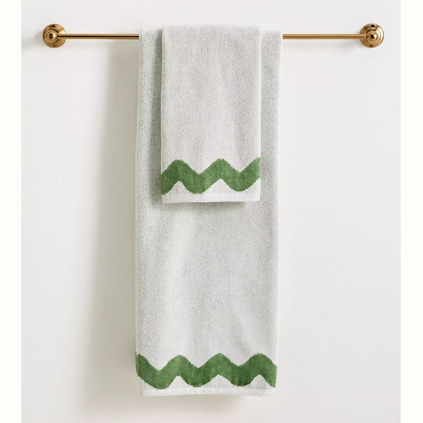 Maeve by Anthropologie Scalloped Cotton Towel Collection - Green