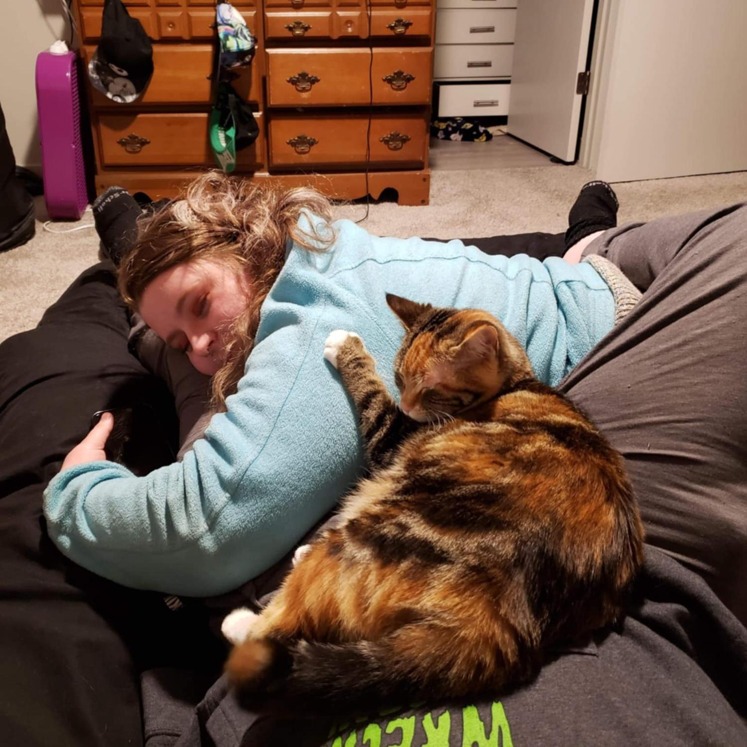 Nova dosnt cuddle often so this was very special.
