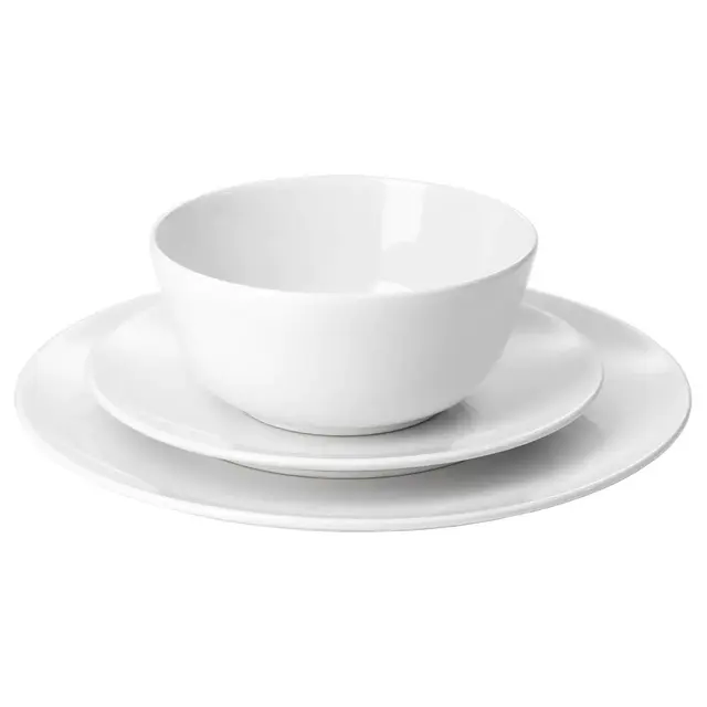 FLITIGHET 18-piece dinnerware set, white