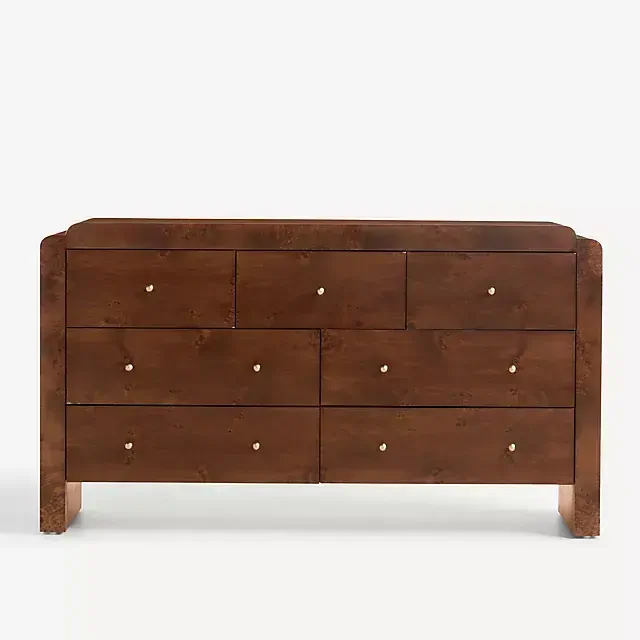 Shura Burl Seven-Drawer Dresser