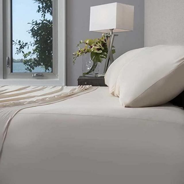 SHEEX Active Comfort Sheet Set, Ultra-Soft Performance Fabric, Breathes Better Than Cotton, Parchment, King/California King