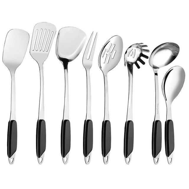 Teyyvn 8-Piece Stainless Steel Kitchen Cooking Utensils, Kitchen Utensils Tool Set