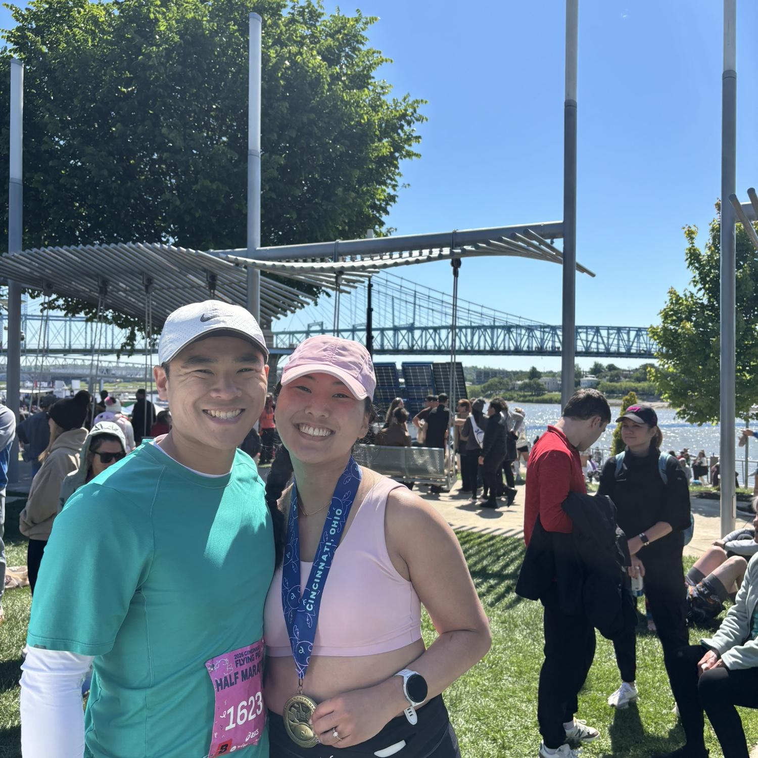 flying pig marathon may 2026! (Gabi did the 26.2 & Anthony did the 13.1)