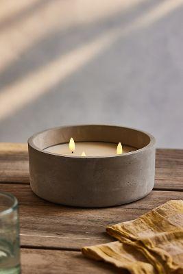 Flameless Candle in Concrete Vessel, Large