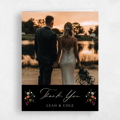 Black Wedding Thank You - Agave Photo