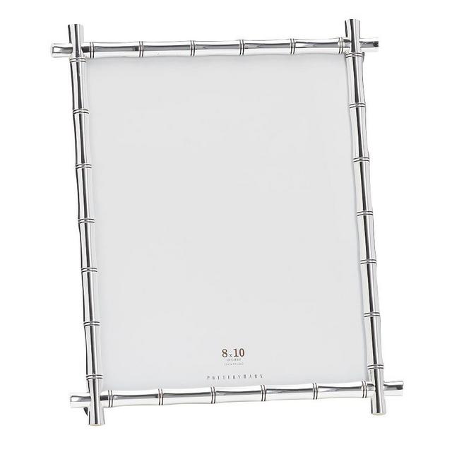Bamboo Picture Frame, Silver, 8" x 10"