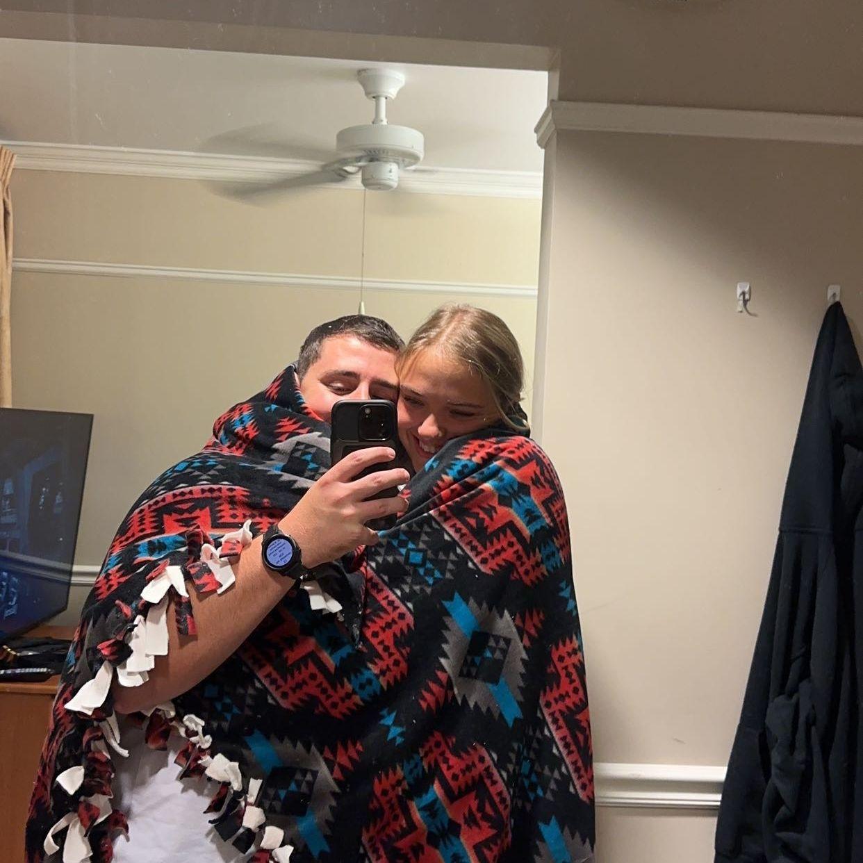Our alphabet dates... Made a blanket for B