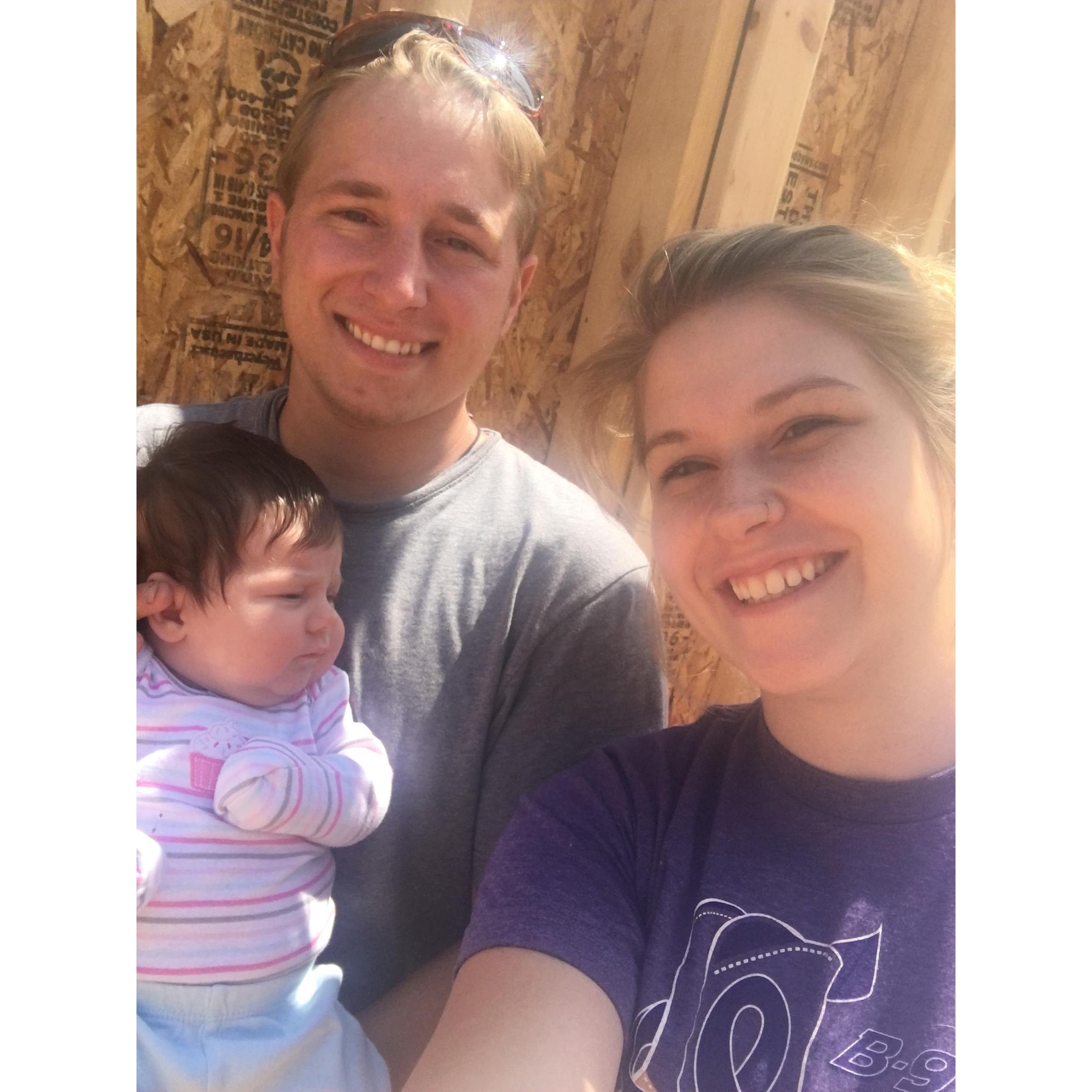 A couple of summers ago when we were building our home!!