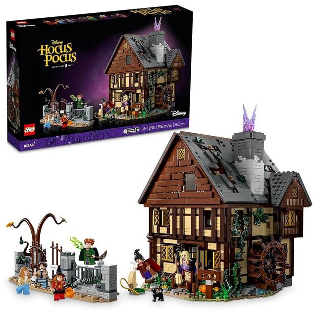 LEGO Ideas Disney Hocus Pocus: The Sanderson Sisters' Cottage 21341 Collectible Building Set, Gift Idea for Adults and Fans of The Hocus Pocus Halloween Movie