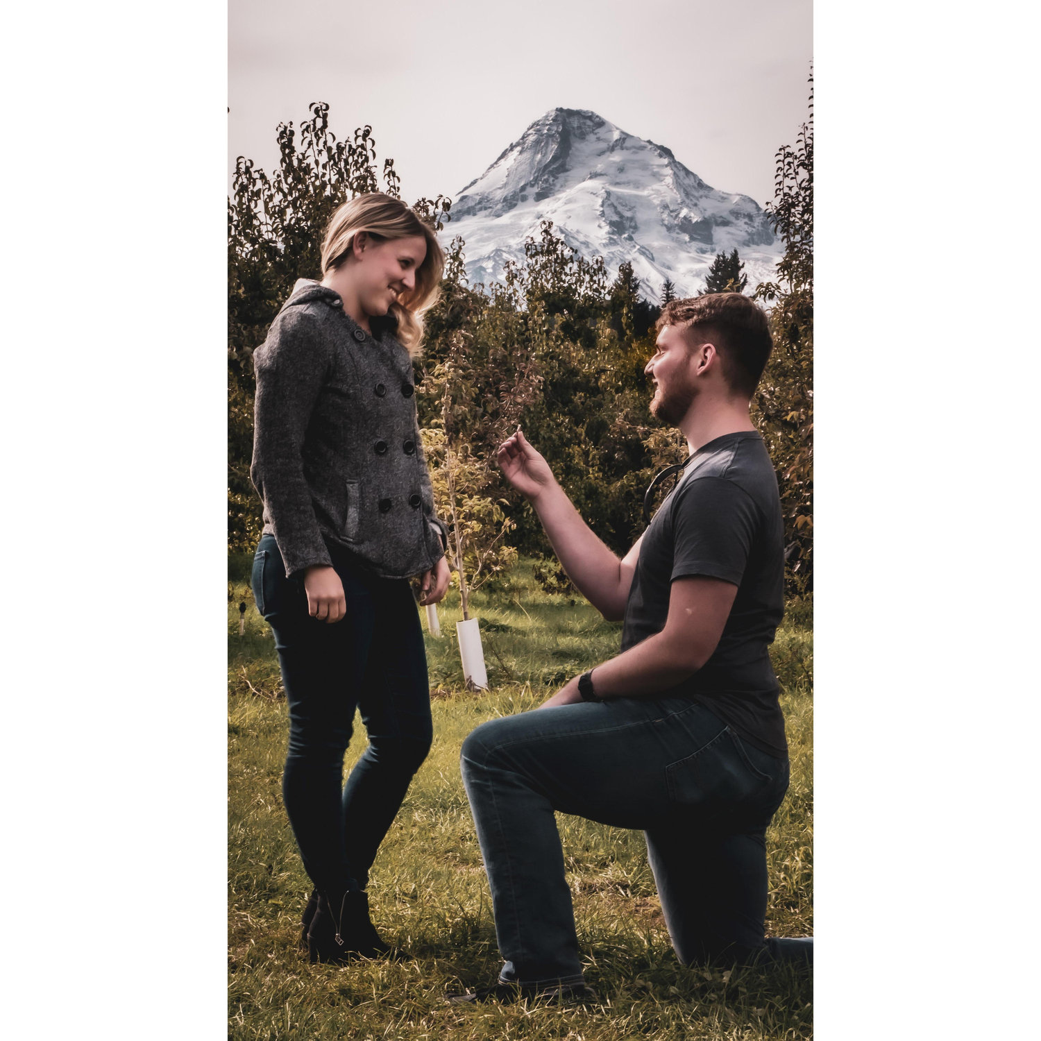 He asked and she said yes.