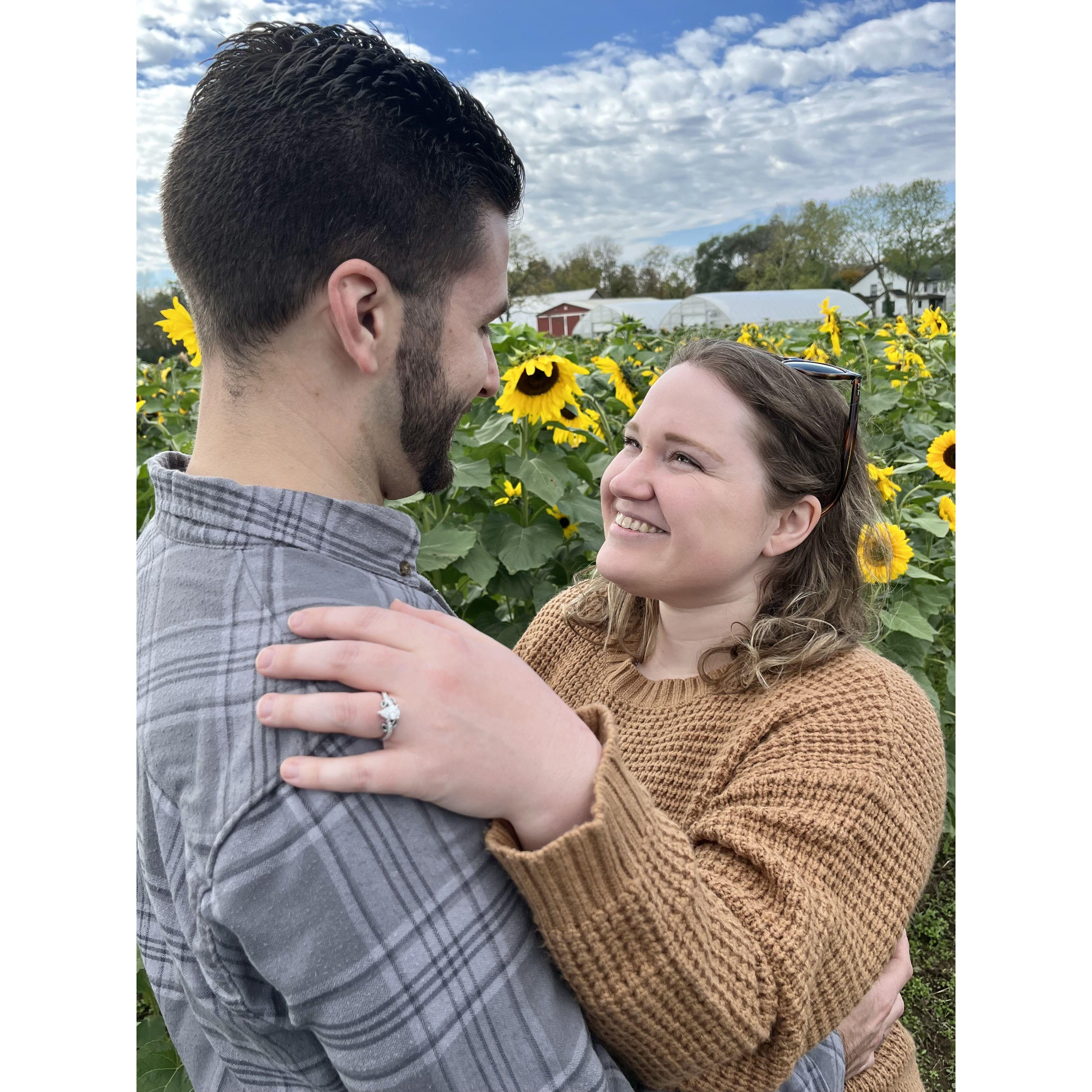 This was taken right after we got engaged. Photo credit: Jess D.