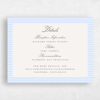 Blue Bordered Wedding Enclosure - Dinard