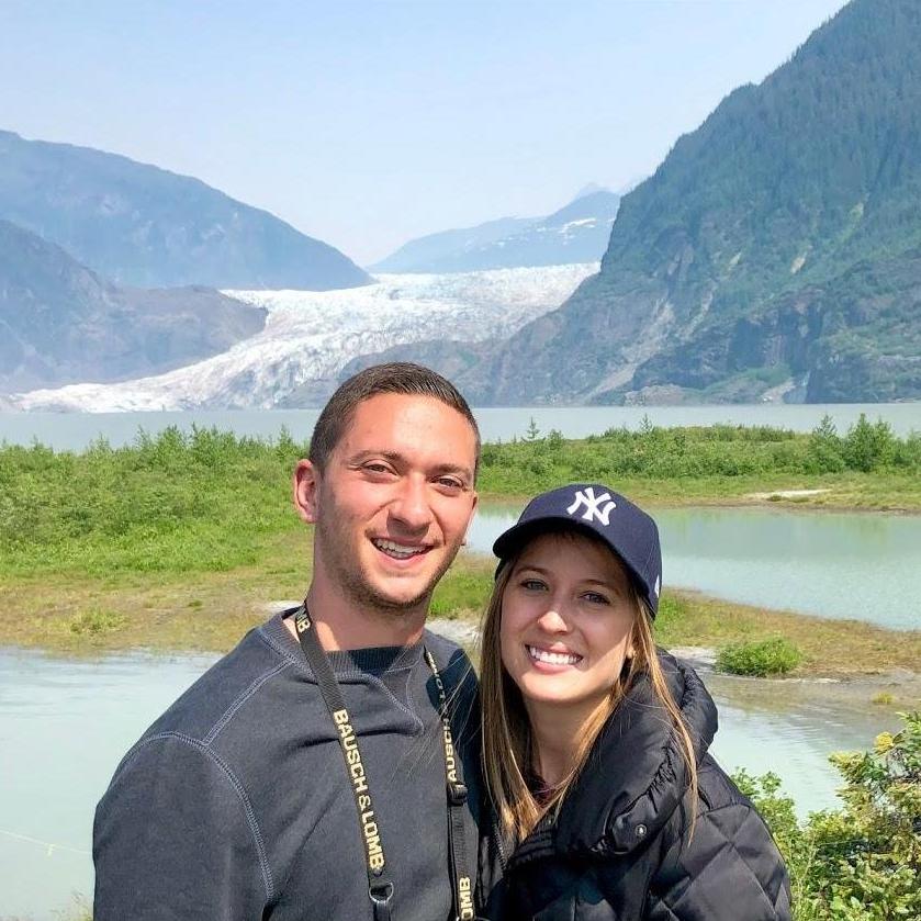 Visit to Mendenhall Glacier during Alaskan cruise with Nicole's family - July 2019