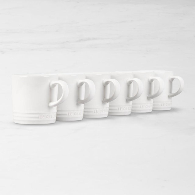 Le Creuset London Mugs, Set of 6, White