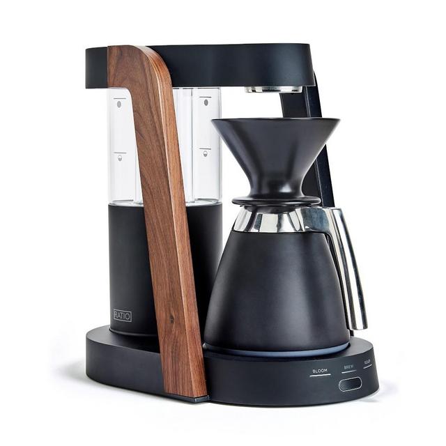 Ratio Eight Coffee Maker & Thermal Carafe Set, Matte Black with Walnut Trim & Poly Tank